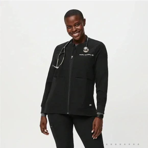 Figs Jackets & Blazers - FIGS Bellery Scrub Jacket in Black